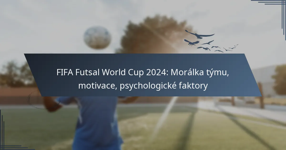 FIFA Futsal World Cup 2024: Morálka týmu, motivace, psychologické faktory